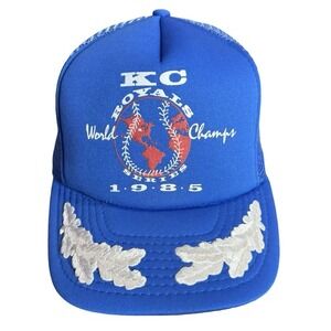 Vintage 1985 KC‎ Royals World Series Champs Cobra Caps Trucker Hat Snapback